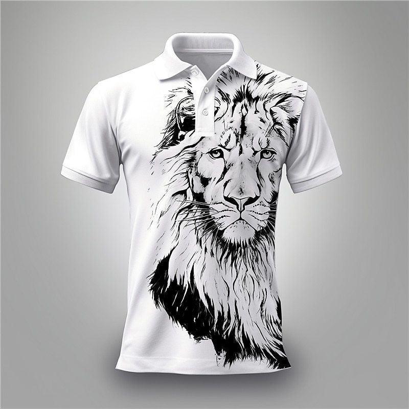 Summer Lion Printing Business Casual T-shirt - D&A