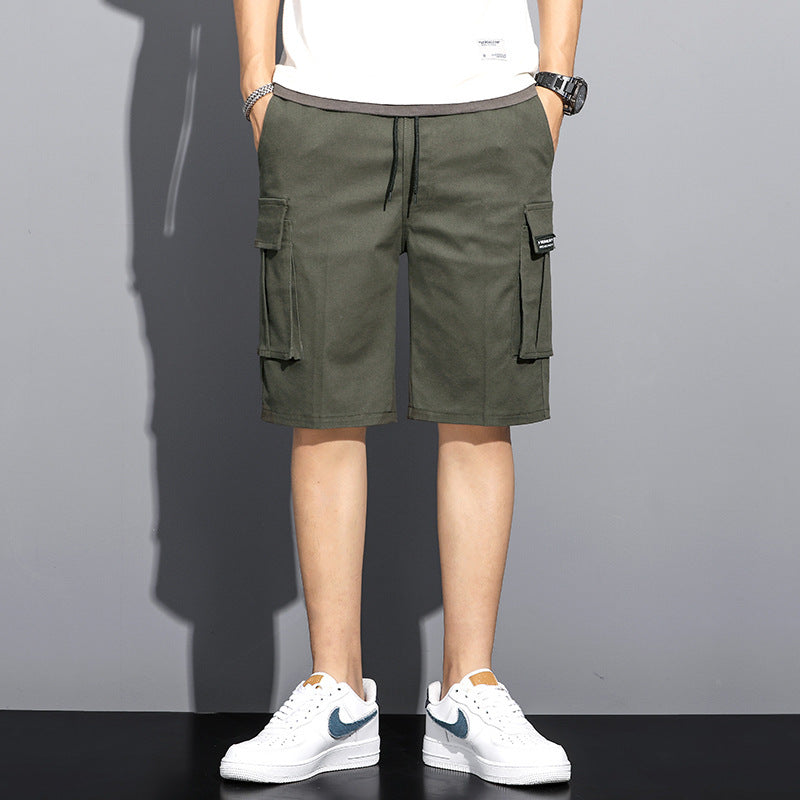 Summer Camouflage 5-point Workwear Shorts Men Green - D&A