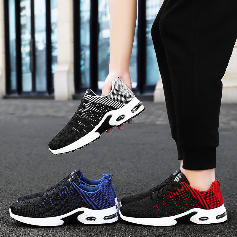 Men's Flyknit Mesh Breathable Casual Soft Sole Sneakers - D&A