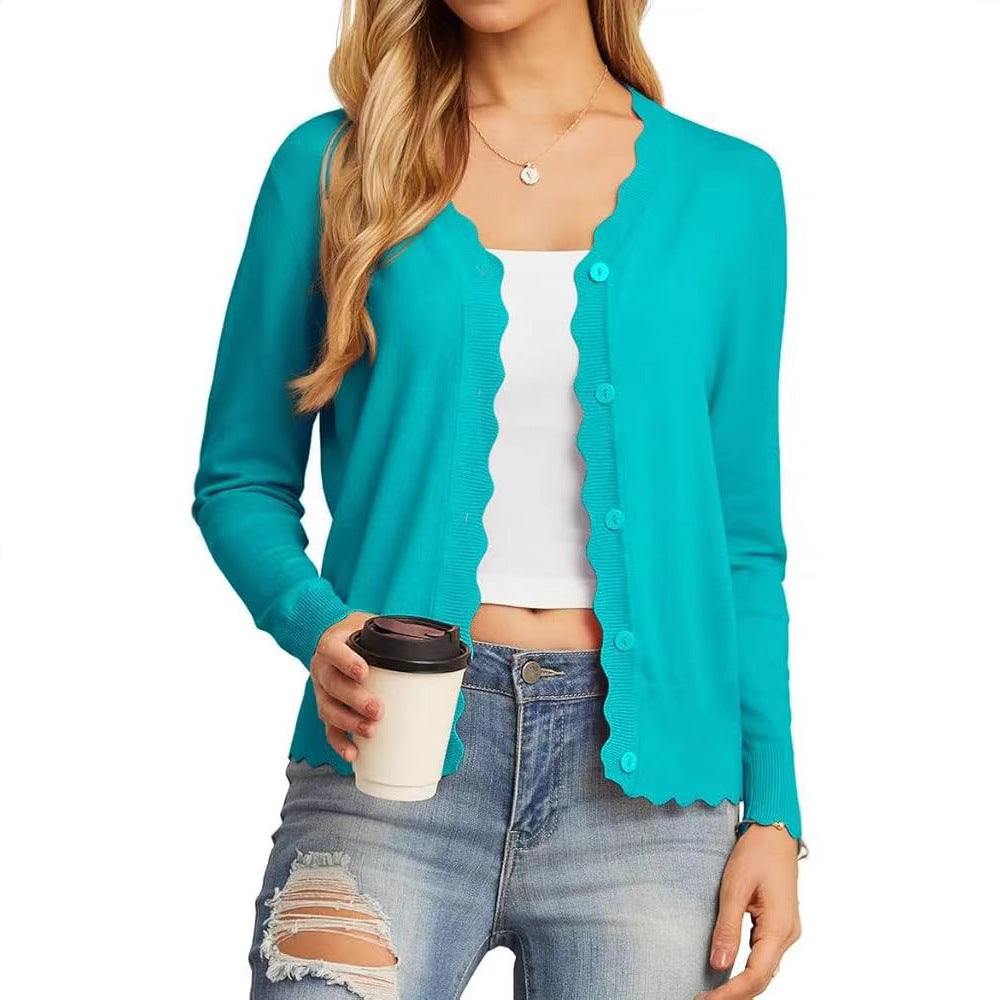Fashion Short Knitted Cardigan Coat - D&A
