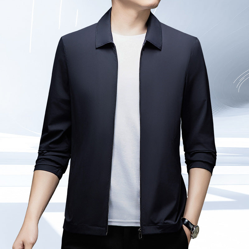 Summer Men's Light Gray Executive Jacket Navy Blue - D&A