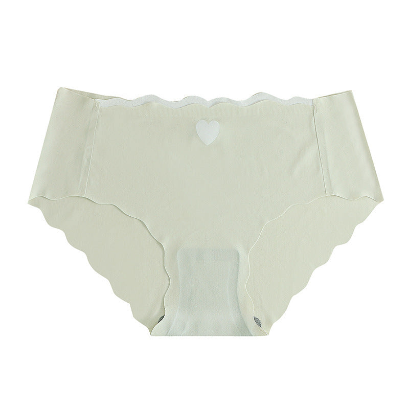 Fashion Seamless Ice Silk Underwear Women Green - D&A