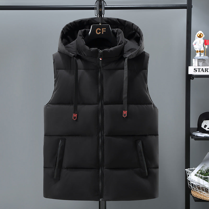 Warm Thickened Solid Color Vest For Men - D&A