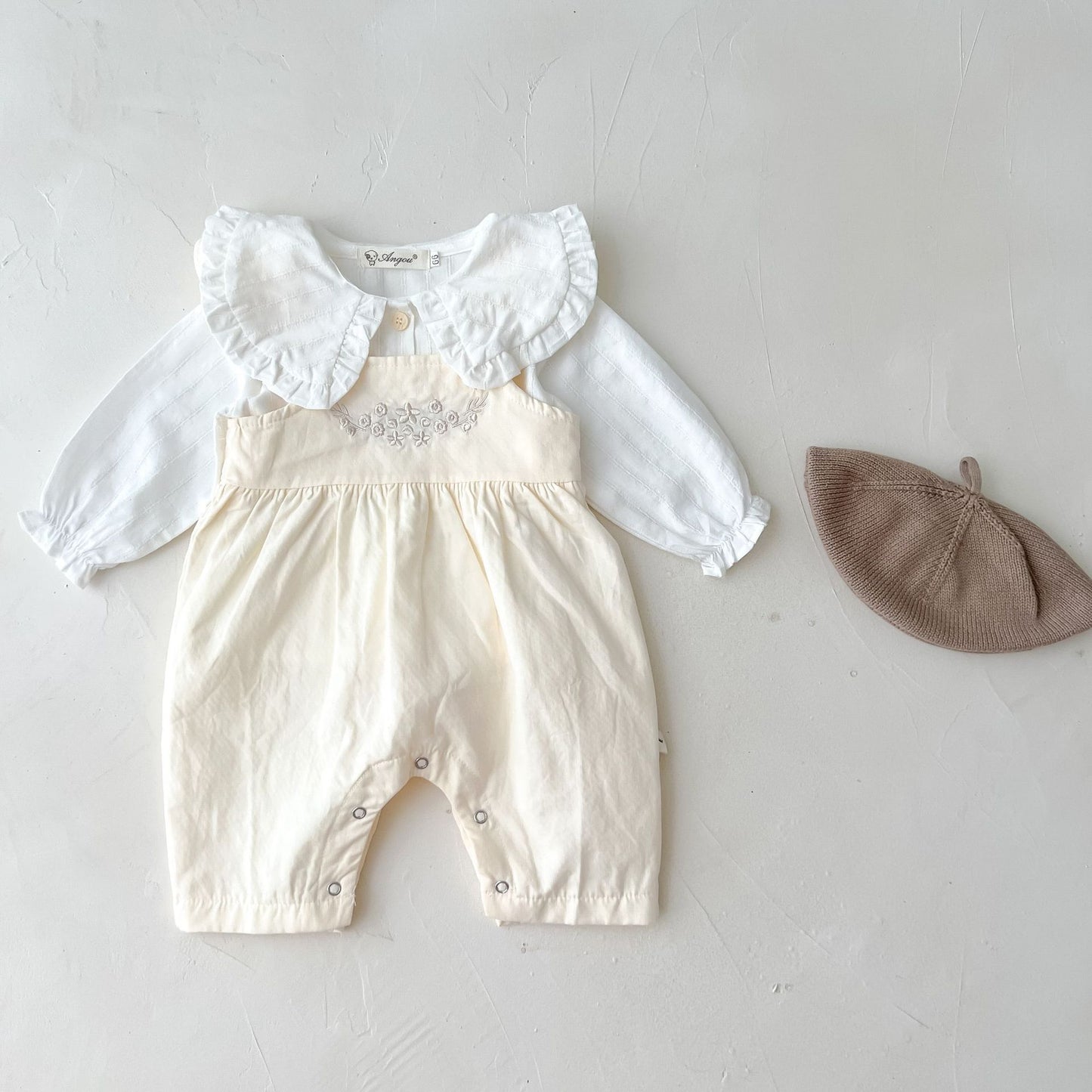 Baby Girl's Loose Adjustable Suspender Romper Set - D&A