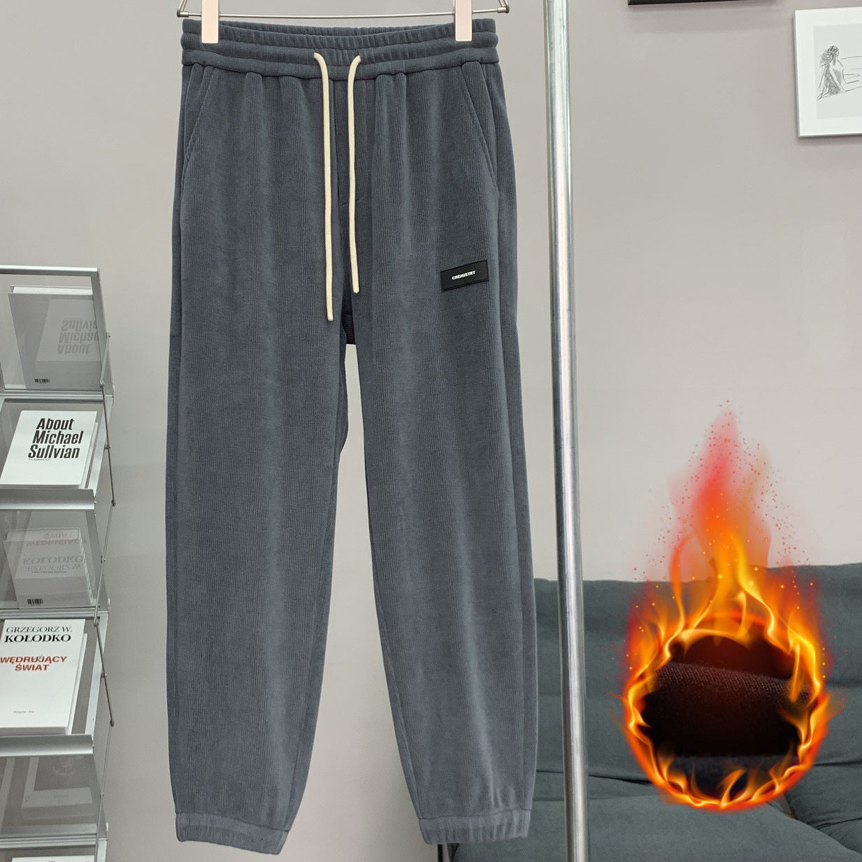 Corduroy Ankle-tied Sweatpants All-match Plus Size - D&A