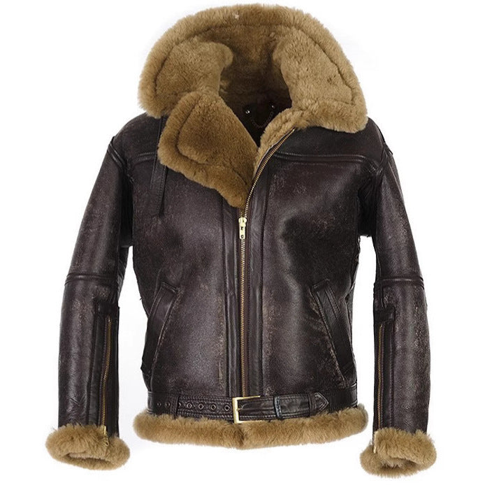 Western Antique Trendy Fur Coat For Men Winter - D&A