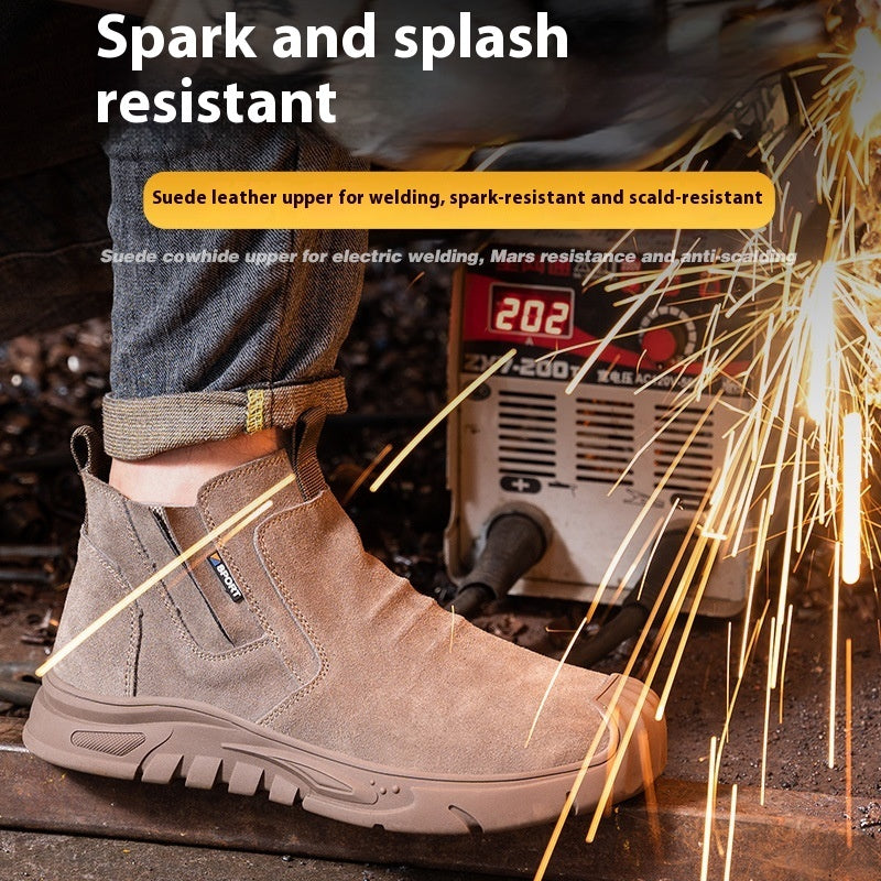 Welder Safety Shoes With Male Steel Toe Caps For Anti Smashing And Anti Piercing - D&A