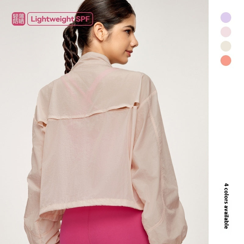 Summer Mountain Stand Collar Sports Jacket Women's Outdoor Breathable Lightweight Cardigan - D&A