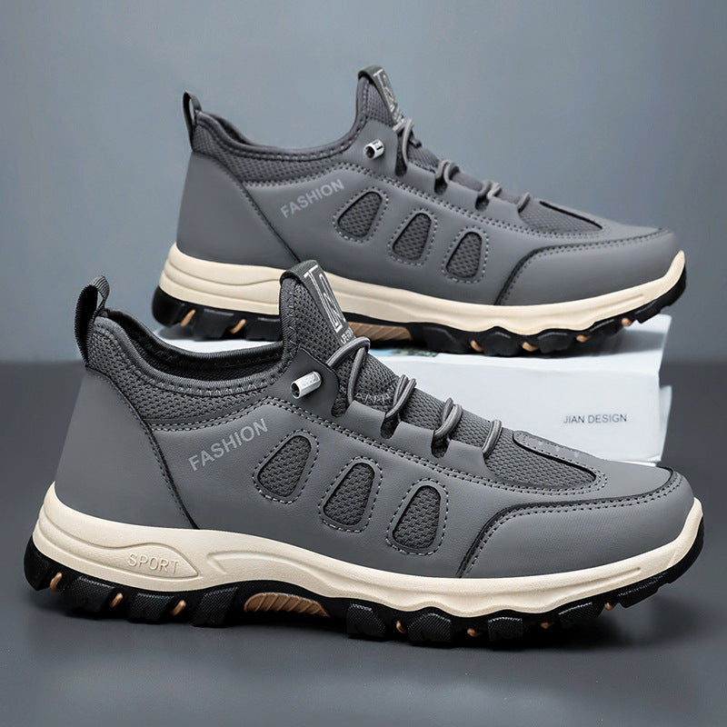 Soft Bottom Lightweight Travel Shoes Middle-aged And Elderly Gray Bag - D&A