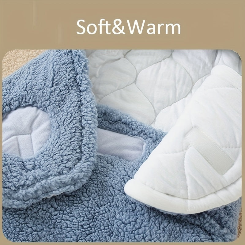 Super Soft Baby Sleeping Bag Fluffy Fleece Newborn Blanket Swaddle Blankets, Unisex Baby Wrap For Newborn Baby Boys Girls With Head-Protecting & Head-Supporting Function, Wearable Swaddle Sleep Sack - D&A