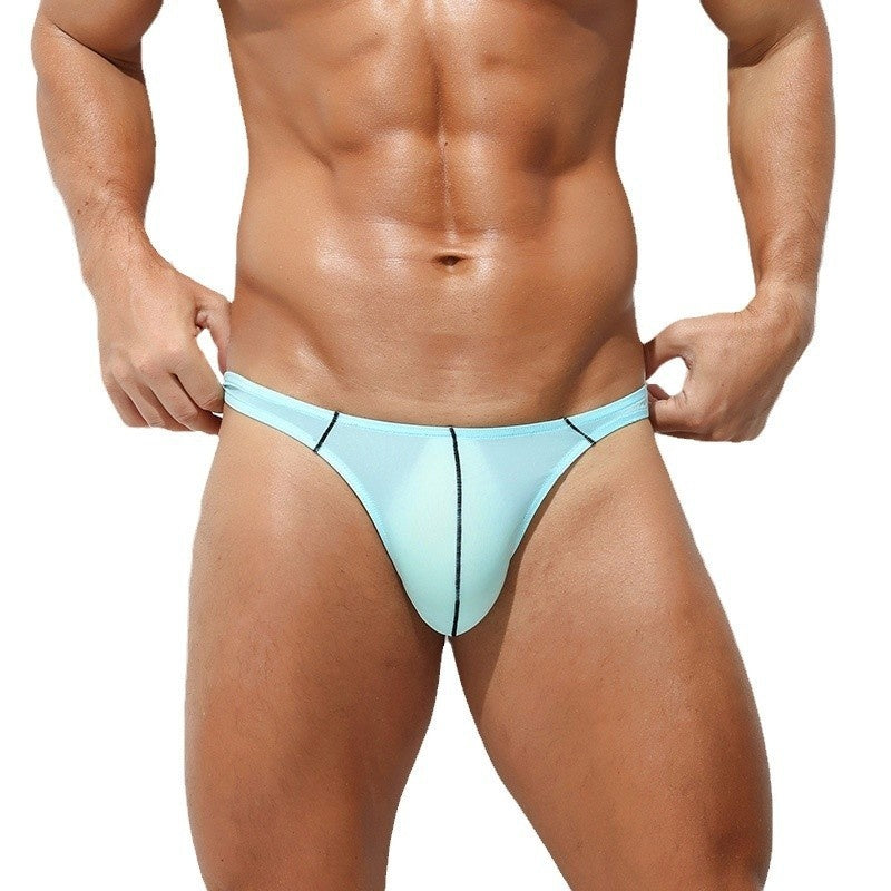 Men's Sexy U-convex Low Waist Thin Edges Comfortable Triangle Back Empty Sports Shorts - D&A