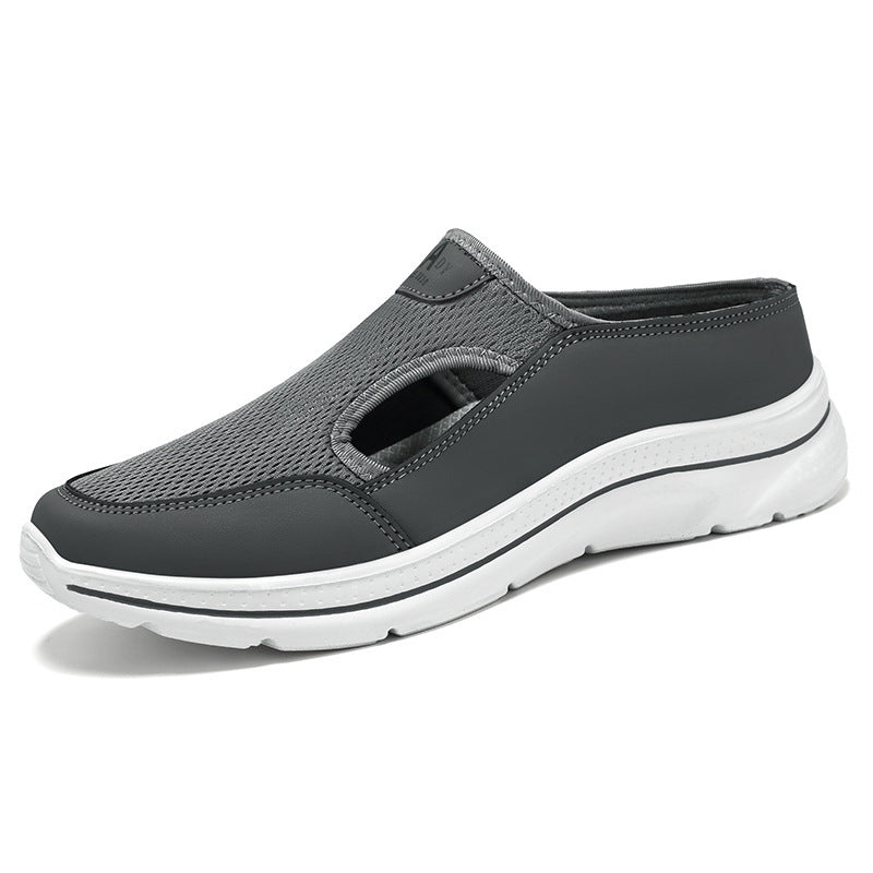 Men's Hollow-out Half Slippers Soft Bottom Comfortable Casual Shoes - D&A