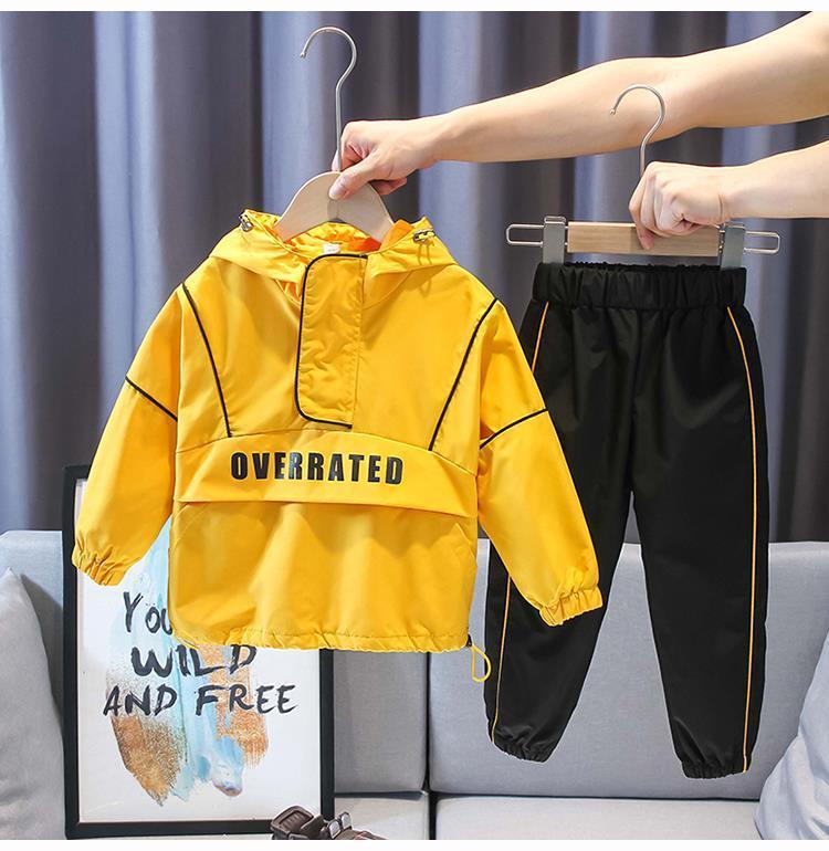 Trendy Kid Handsome Two-piece Suit Yellow - D&A