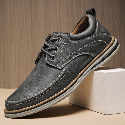 Men's Casual Leather Shoes Genuine Leather Plus Size Breathable Trendy Shoes Casual Leather Shoes - D&A