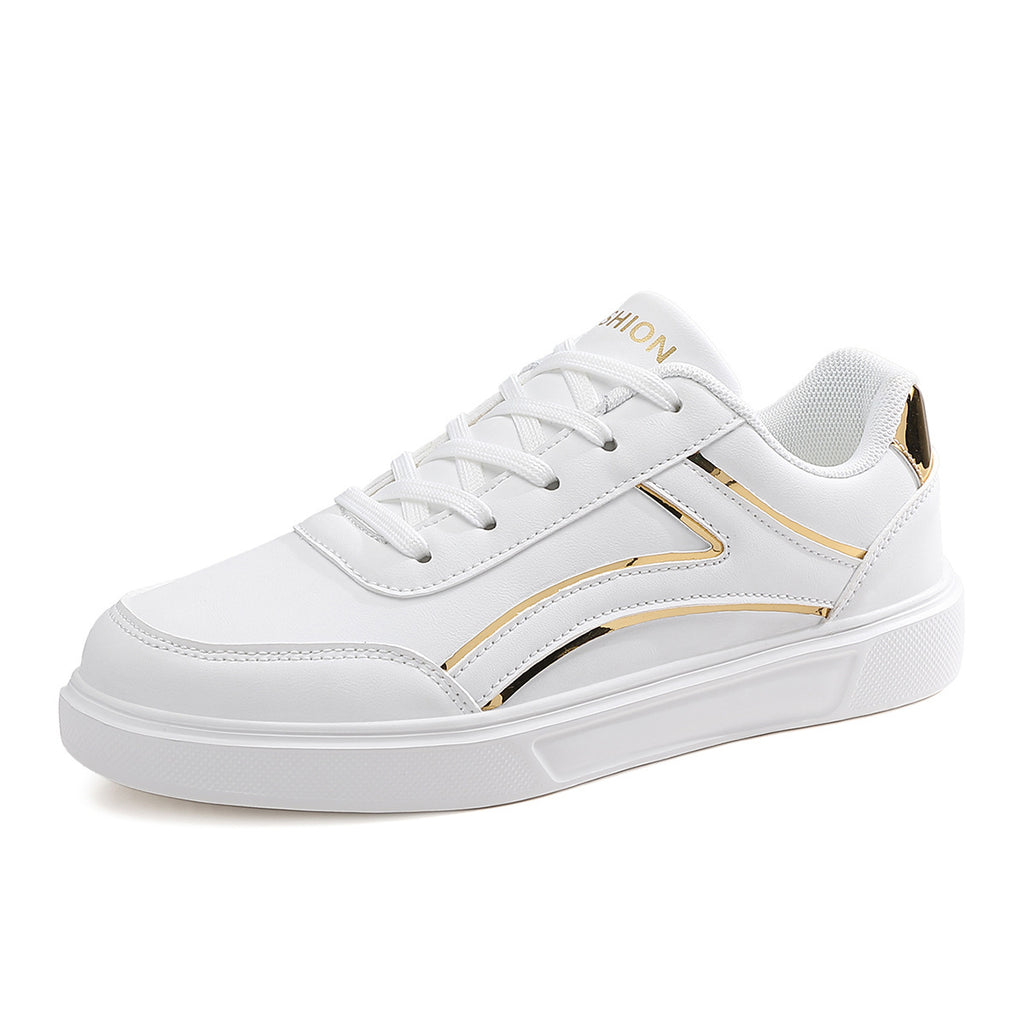 Plus Size Board Shoes Female Students Breathable Lightweight Casual Platinum - D&A