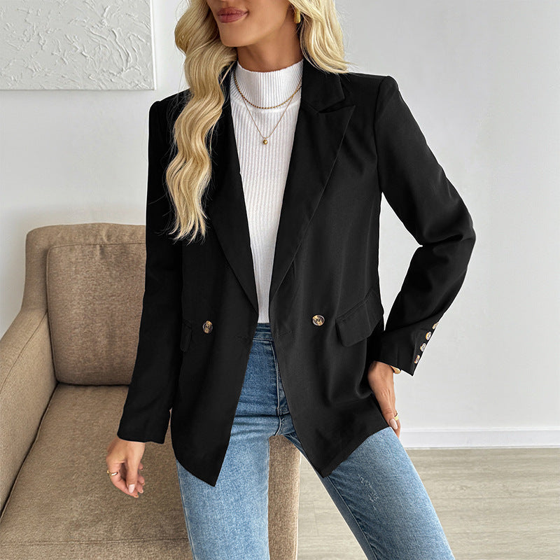 Women's Solid Color Fashion Concise Leisure Commute Suit Jacket - D&A