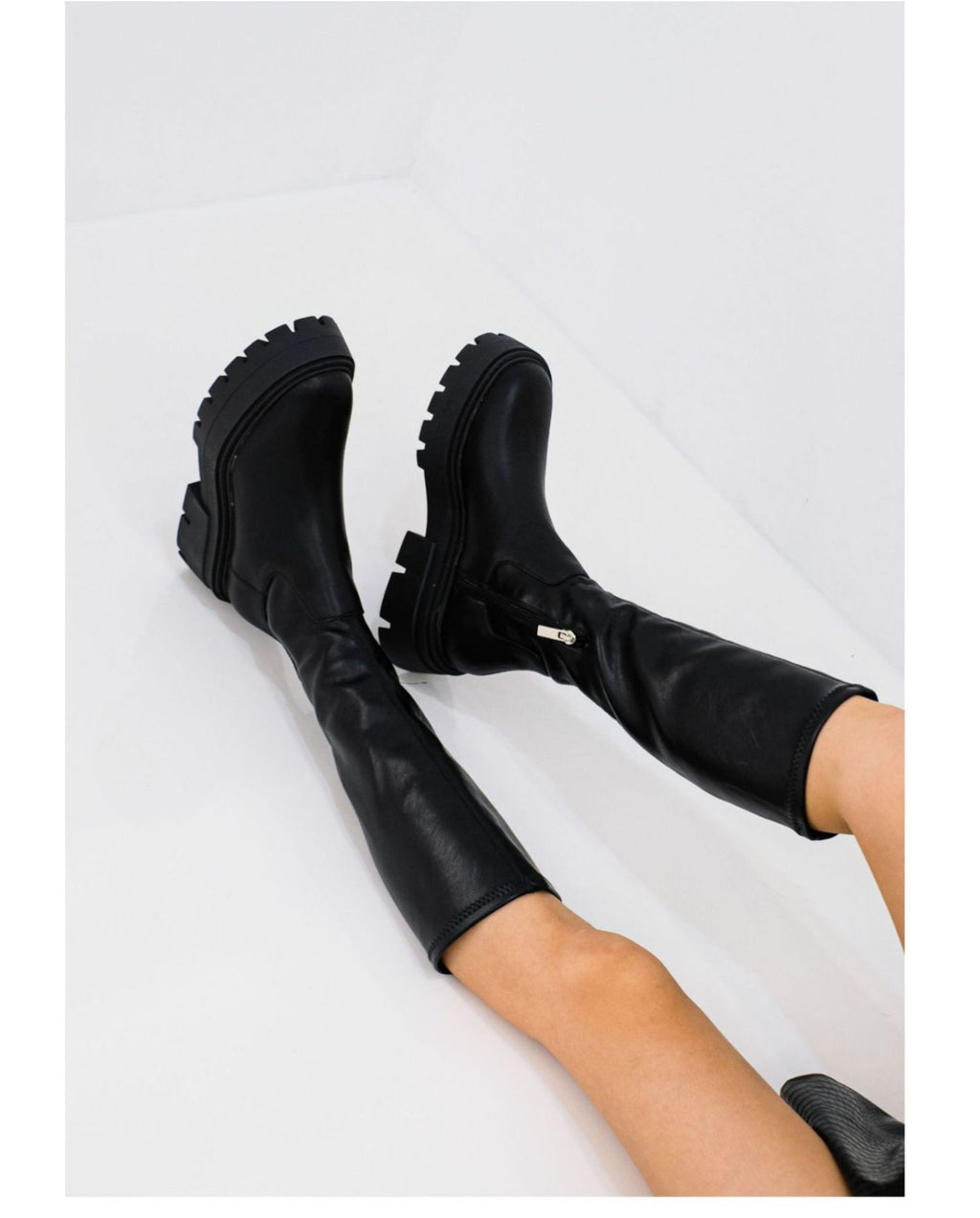 Autumn And Winter Horse Knight Boots High Leg Boot Thick Bottom Female Stretch Boots - D&A