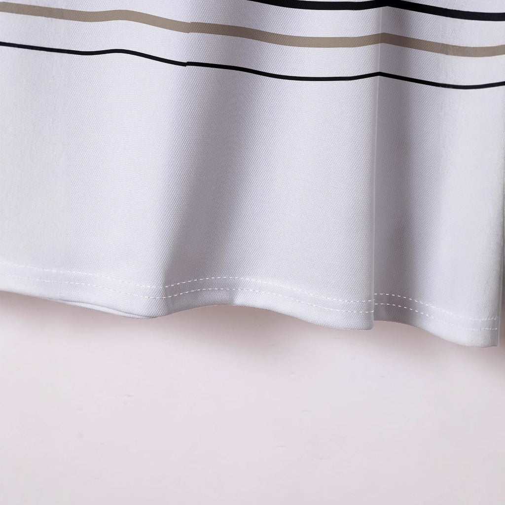 Men's Striped Short Sleeve Summer Business Casual Loose T-shirt - D&A