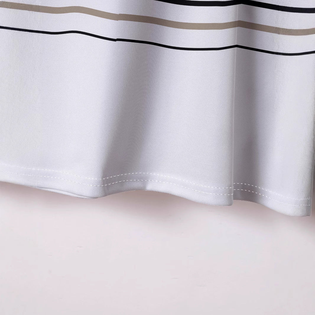 Men's Striped Short Sleeve Summer Business Casual Loose T-shirt - D&A