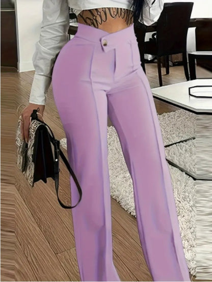 Women'S Summer Trousers Purple - D&A