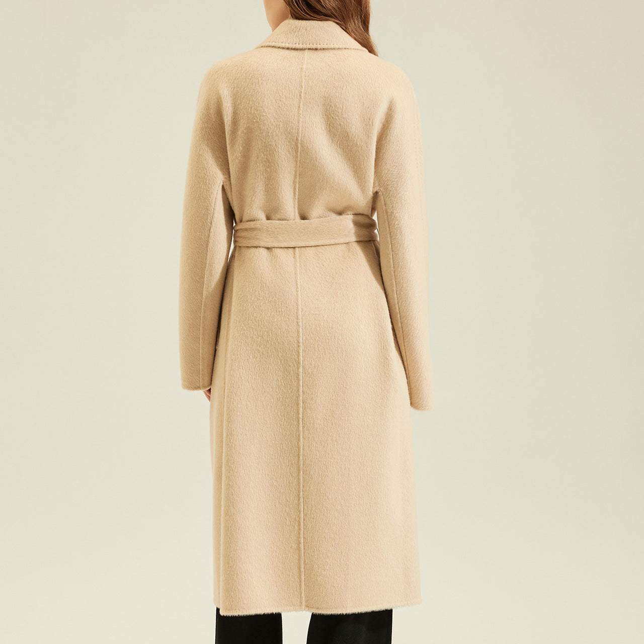 Women's Camel Coat Reversible Woolen Jacket - D&A