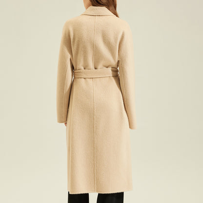 Women's Camel Coat Reversible Woolen Jacket - D&A