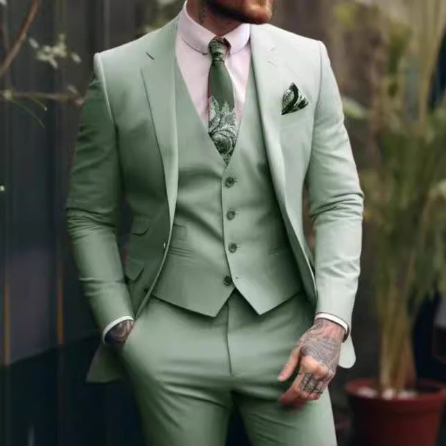 Plus-sized Plus Size Slim Fit Suit Three-piece Suit - D&A