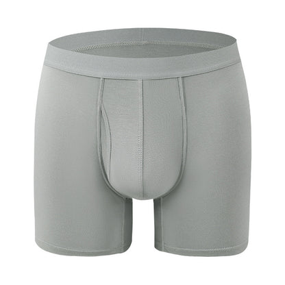 Extended Men's Underwear Bamboo Fiber Sports Breathable Mid Waist Light Gray - D&A