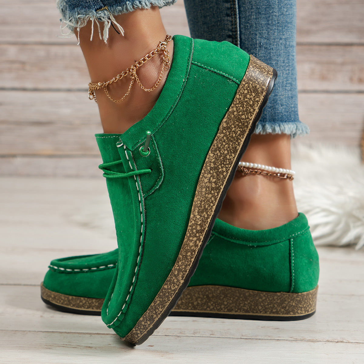 Women's Elastic Slip-on Casual Shoes - D&A