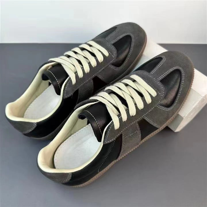 Genuine Leather Versatile Sports Casual Breathable White Shoes - D&A