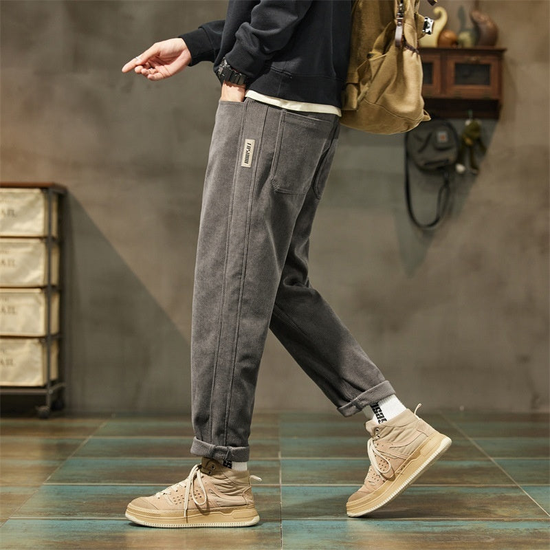 Corduroy Men's Casual Pants Trendy Brand Simple All-match - D&A