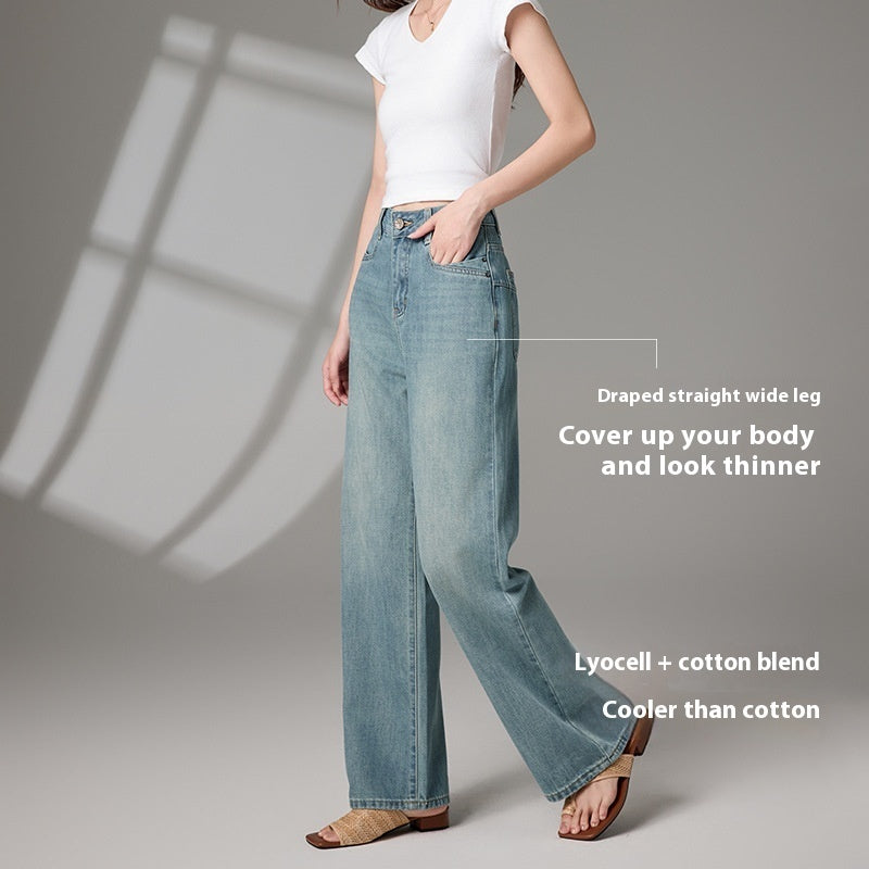 Summer New Straight Casual Women's Blue Jeans - D&A
