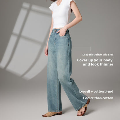 Summer New Straight Casual Women's Blue Jeans - D&A