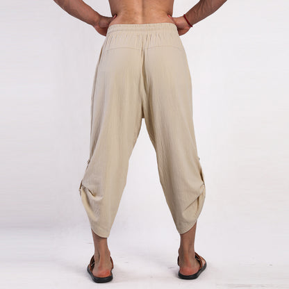 Cotton And Linen Casual Eighth Pants - D&A