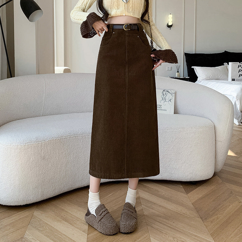 Skirt Retro High Waist A- Line Sheath Straight Skirt - D&A