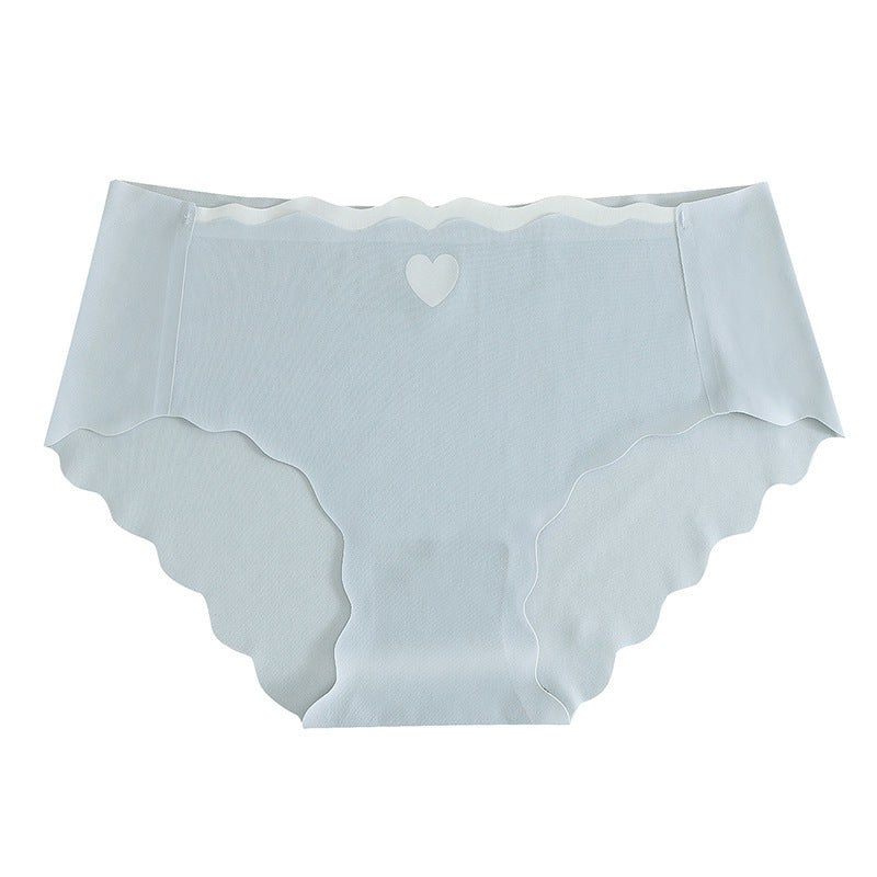 Fashion Seamless Ice Silk Underwear Women Blue - D&A