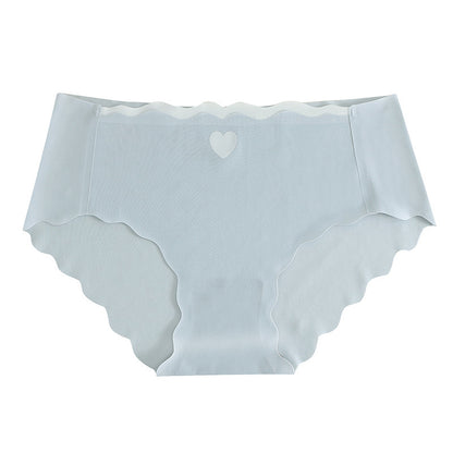 Fashion Seamless Ice Silk Underwear Women Blue - D&A