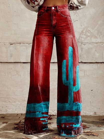 Hot Selling Plus Size Women's Casual Pants Thin Imitation Jeans I - D&A