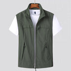 Multi-pocket Quick-drying Waterproof Casual Vest Vest Army Green - D&A