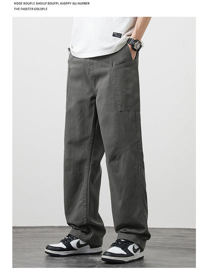 American Casual With Big Pockets Loose Cargo Pants - D&A