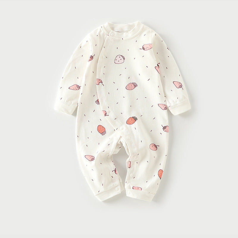 Autumn Thin Baby Pajamas And Baby Onesies Strawberry - D&A