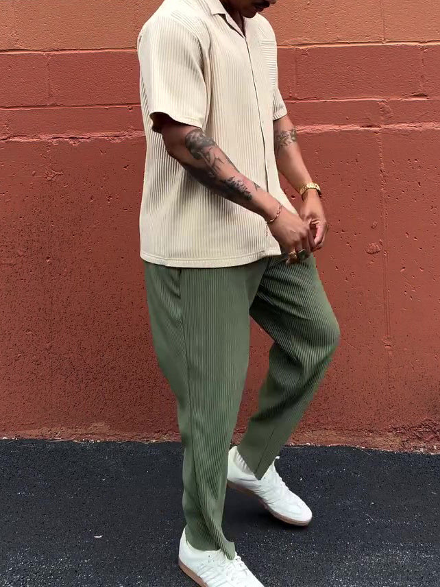 Men's Casual Pleated Pants - D&A