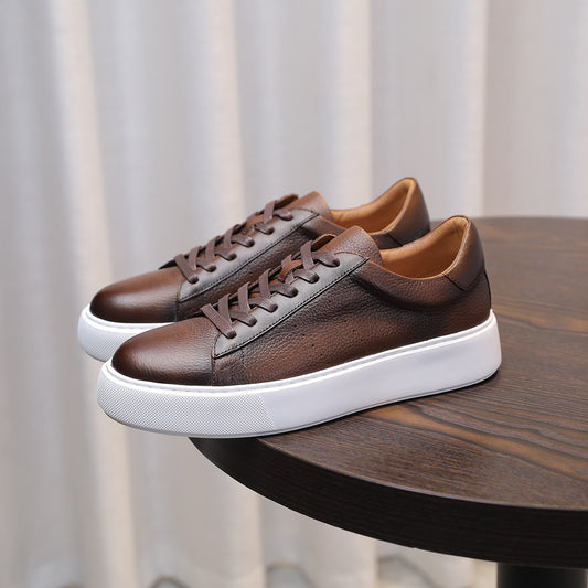 Top Layer Cowhide Men's Shoes Black Commute Leisure - D&A