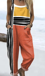 Digital 3D Printed Button Strap Women's Casual Pants - D&A