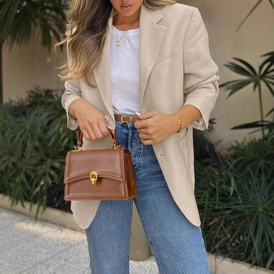 British Style Casual Long Sleeve Coat - D&A