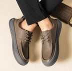 British Retro Brown Big Toe Casual Leather Shoes - D&A