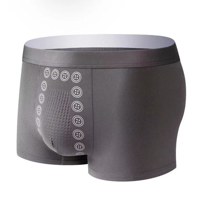 Men's Massage Particles Breathable Bottom Skin-friendly Underwear Dark Gray - D&A