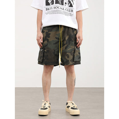 Three-dimensional Multi-pocket Workwear American Shorts Men - D&A
