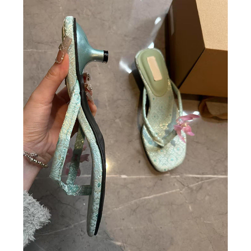 Fashion Personality Flower Flip-flops Female - D&A