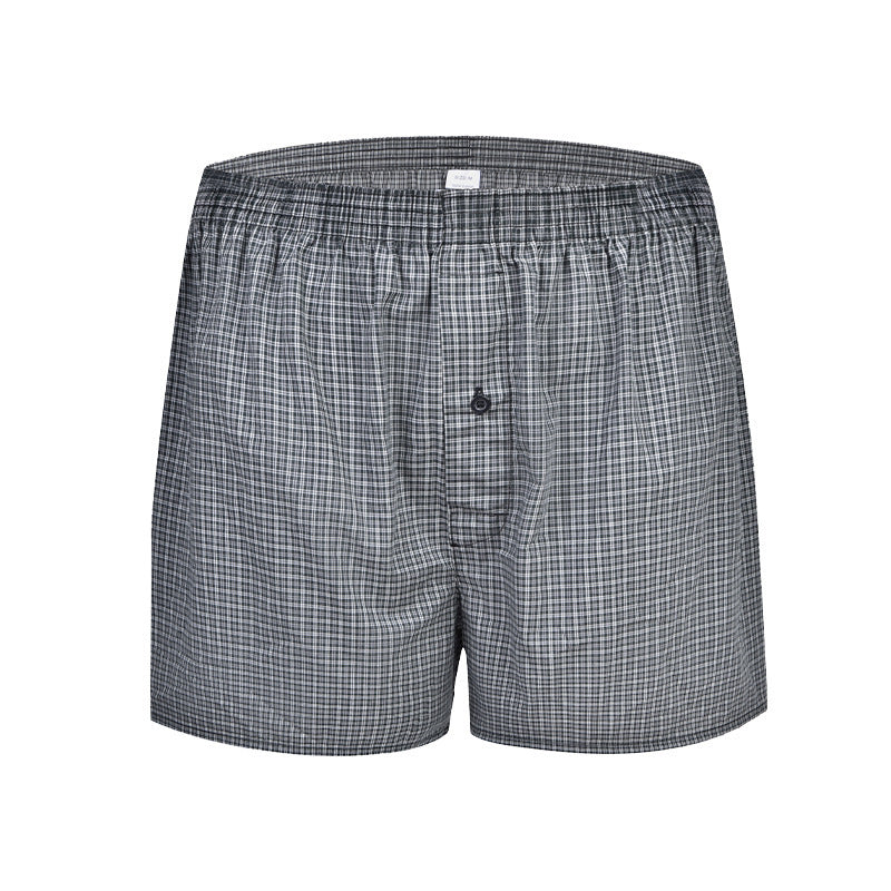 Men's Casual Loose Home Pants Plaid Shorts - D&A